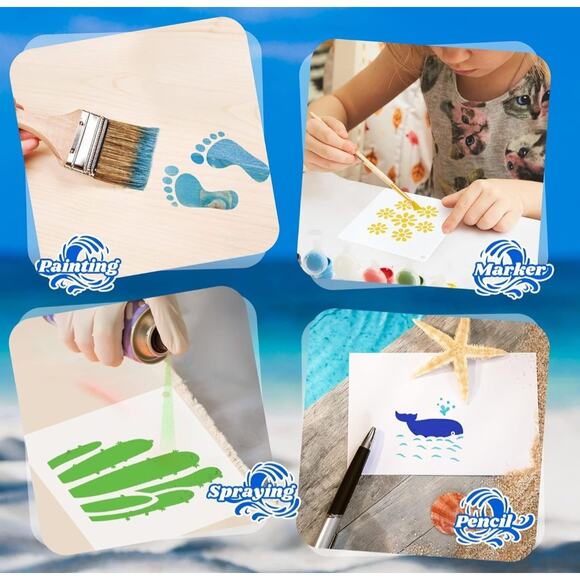 Reusable Eco-Friendly Stencil Set for DIY Crafts - 100+ Creative Designs - Picture 3 of 4